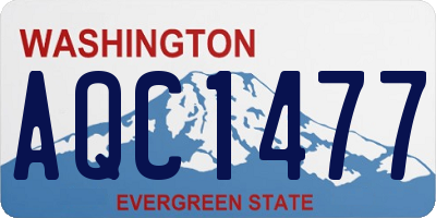 WA license plate AQC1477