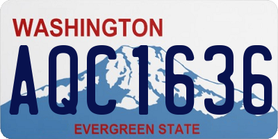 WA license plate AQC1636