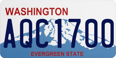WA license plate AQC1700