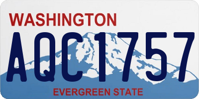 WA license plate AQC1757