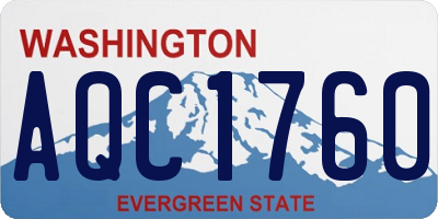 WA license plate AQC1760