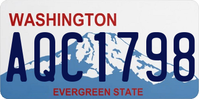 WA license plate AQC1798