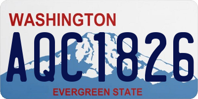WA license plate AQC1826