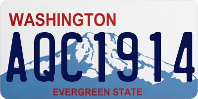 WA license plate AQC1914