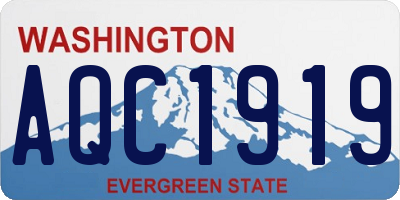 WA license plate AQC1919