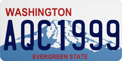 WA license plate AQC1999
