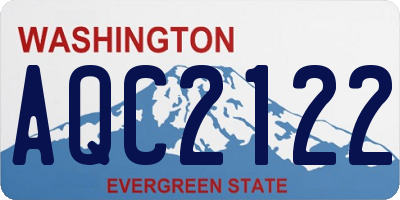 WA license plate AQC2122