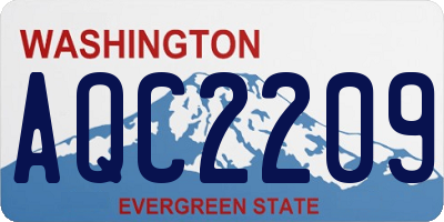 WA license plate AQC2209