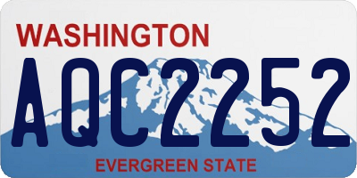 WA license plate AQC2252
