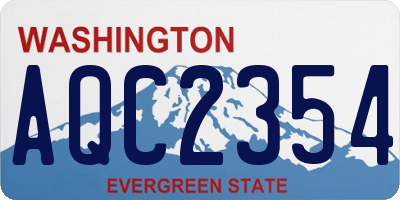 WA license plate AQC2354
