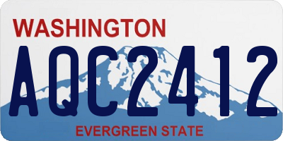 WA license plate AQC2412