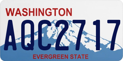 WA license plate AQC2717