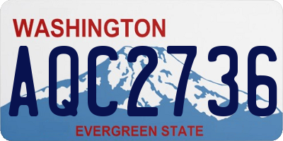 WA license plate AQC2736