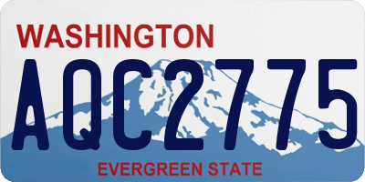 WA license plate AQC2775