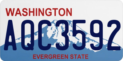 WA license plate AQC3592