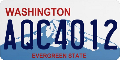 WA license plate AQC4012