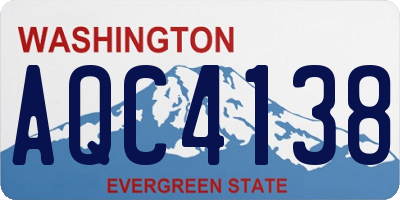 WA license plate AQC4138