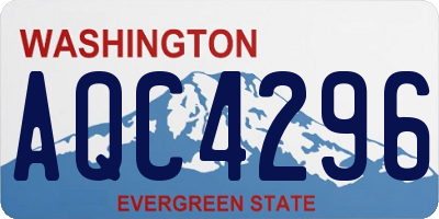 WA license plate AQC4296