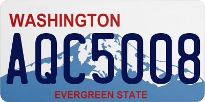 WA license plate AQC5008