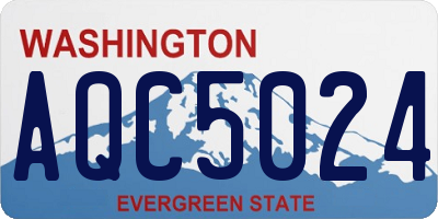 WA license plate AQC5024