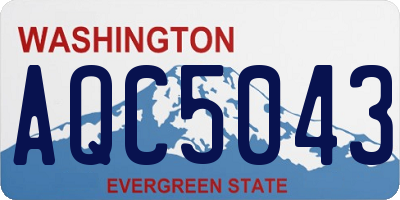 WA license plate AQC5043