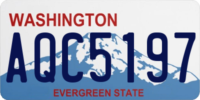WA license plate AQC5197