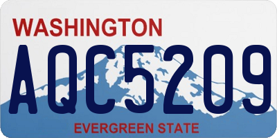 WA license plate AQC5209