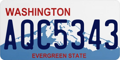 WA license plate AQC5343