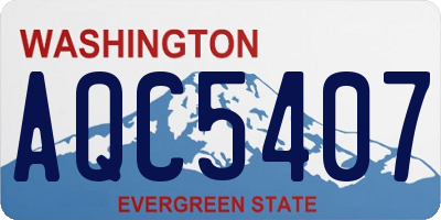 WA license plate AQC5407