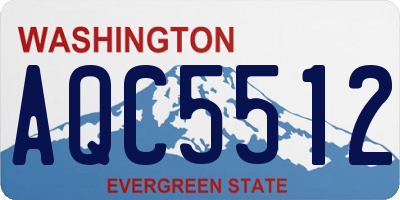 WA license plate AQC5512