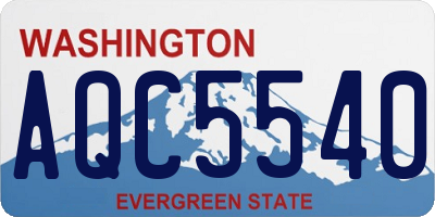 WA license plate AQC5540