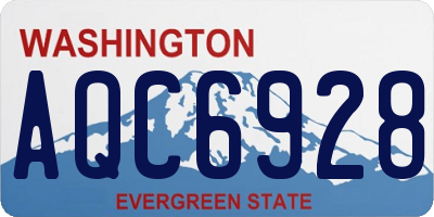 WA license plate AQC6928