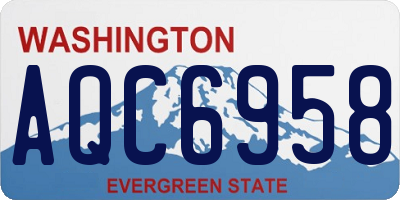 WA license plate AQC6958