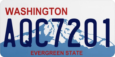 WA license plate AQC7201