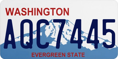 WA license plate AQC7445
