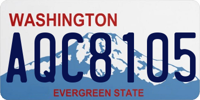 WA license plate AQC8105