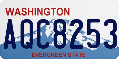 WA license plate AQC8253
