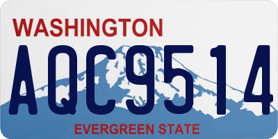 WA license plate AQC9514