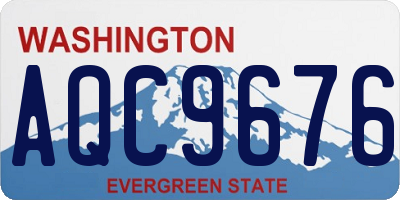 WA license plate AQC9676
