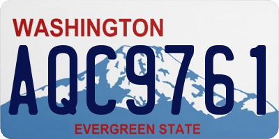 WA license plate AQC9761