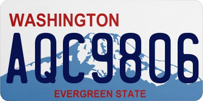 WA license plate AQC9806