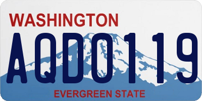 WA license plate AQD0119