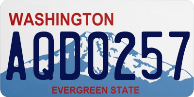 WA license plate AQD0257