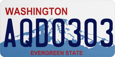 WA license plate AQD0303