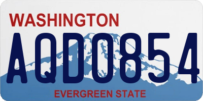 WA license plate AQD0854