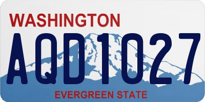 WA license plate AQD1027