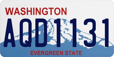 WA license plate AQD1131
