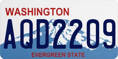 WA license plate AQD2209