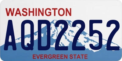 WA license plate AQD2252