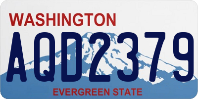WA license plate AQD2379